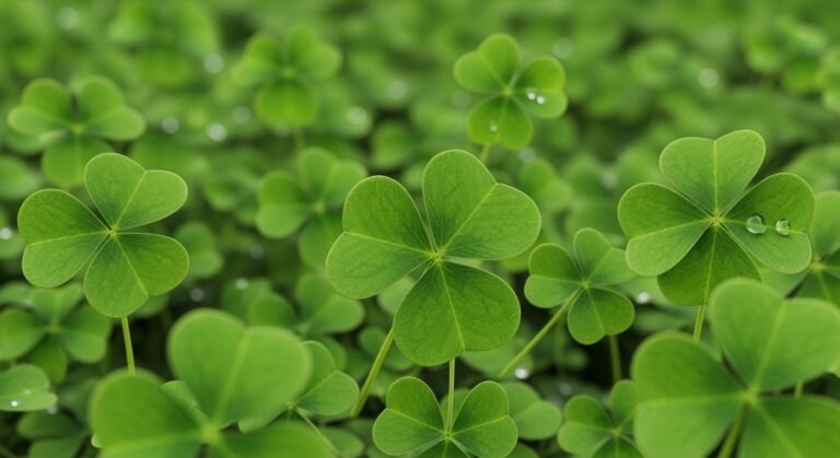 Four leaf clover background image 2