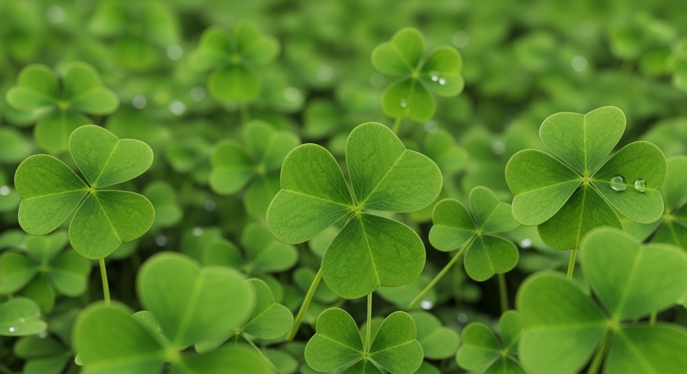 Four leaf clover background image 2