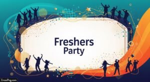 Freshers party invitation card background image