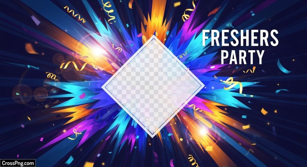 Freshers party invitation card background image