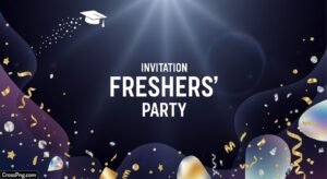Freshers party invitation card background image 2