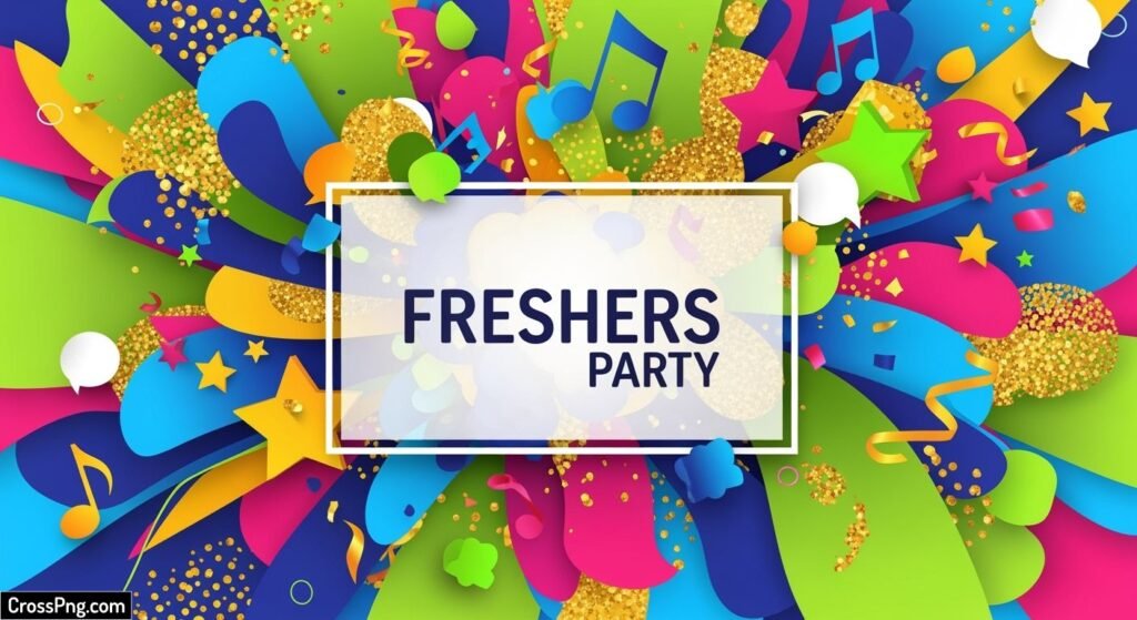 Freshers party invitation card background image 3