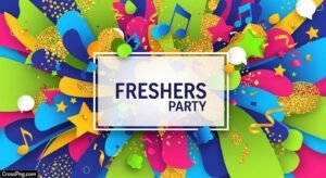 Freshers party invitation card background image 3