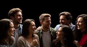 Friends black background image