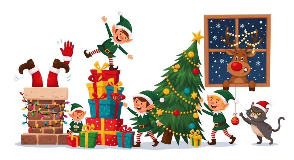 Funny christmas background image 2