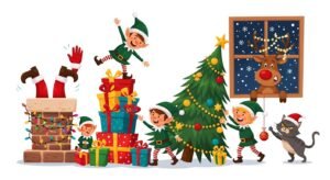Funny christmas background image 2