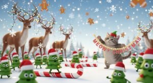 Funny christmas background image 3
