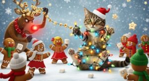 Funny christmas background image 4