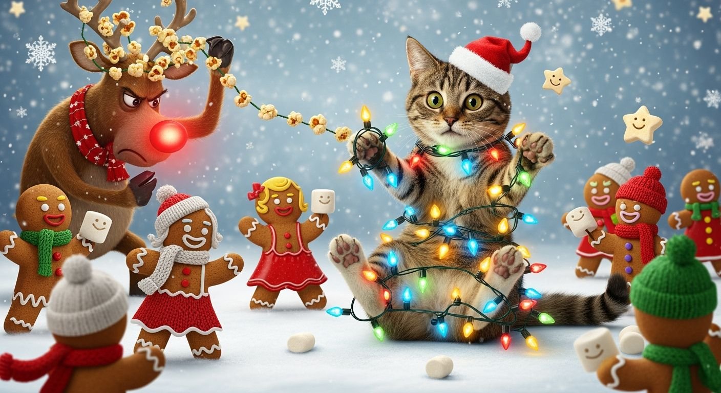 Funny christmas background image 4