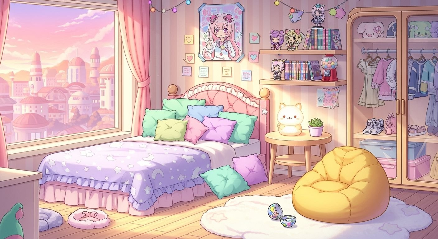 Gacha bedroom background image 4