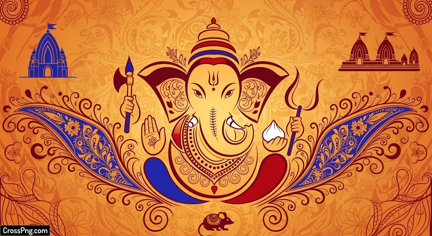 Ganesh background design image 2