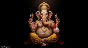 Ganesh black background image