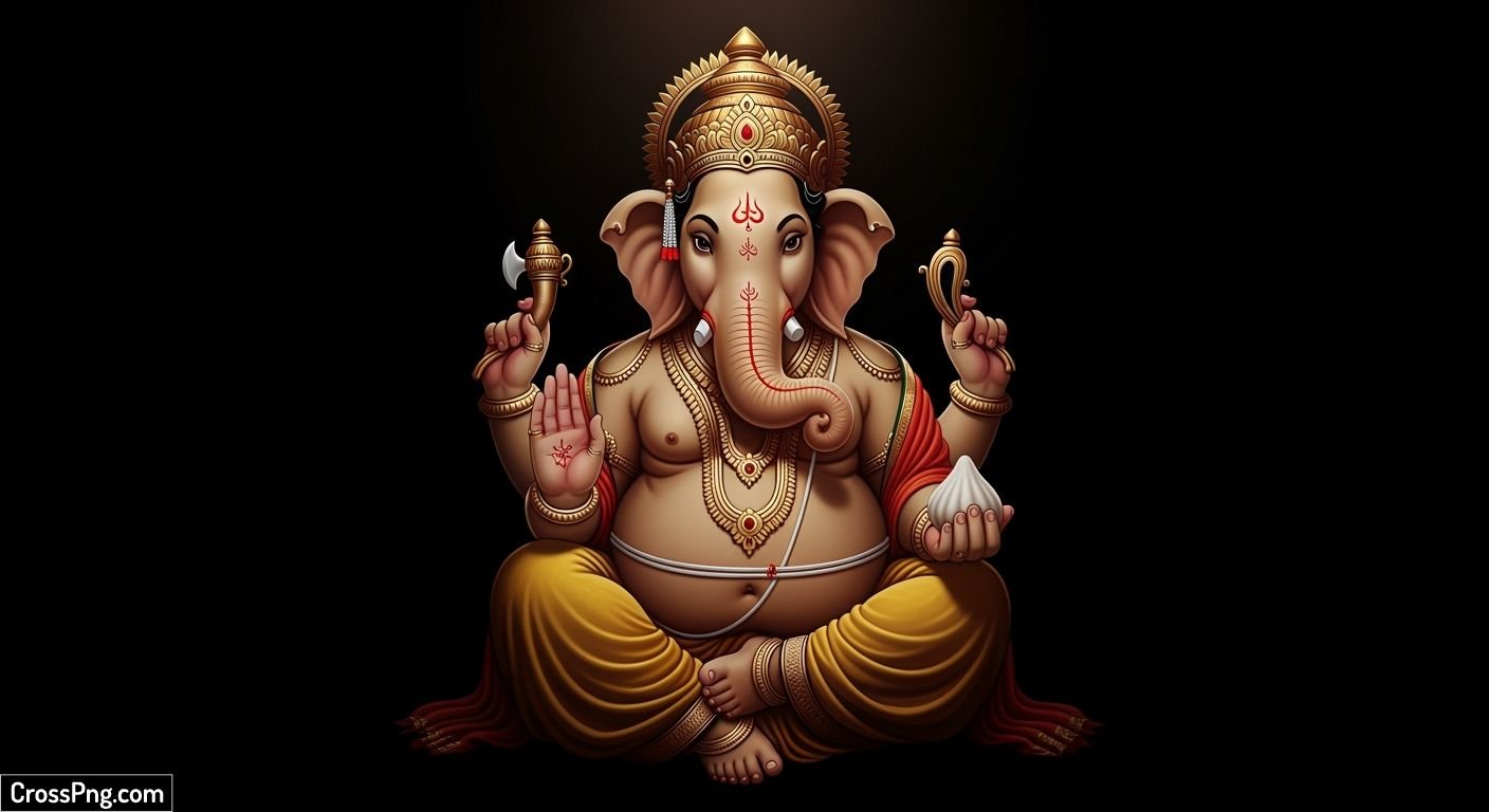 Ganesh black background image