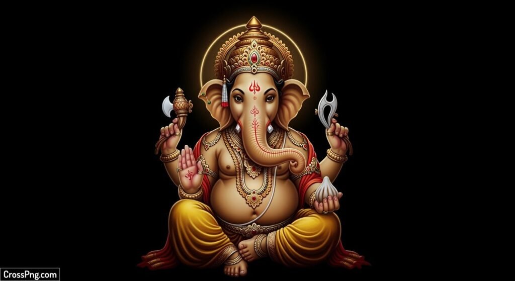 Ganesh black background image