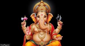 Ganesh black background image 2