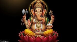 Ganesh black background image 3