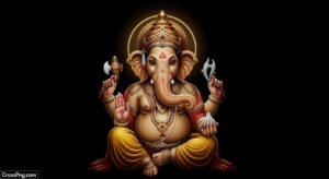 Ganesh black background image