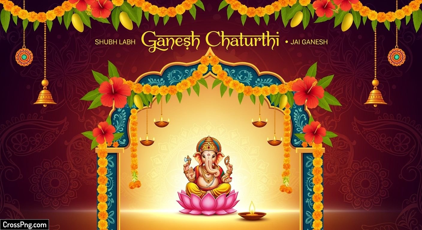 Ganesh chaturthi banner background image