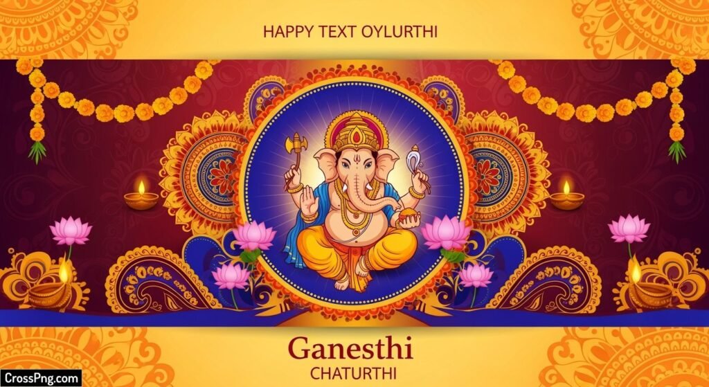 Ganesh chaturthi banner background image