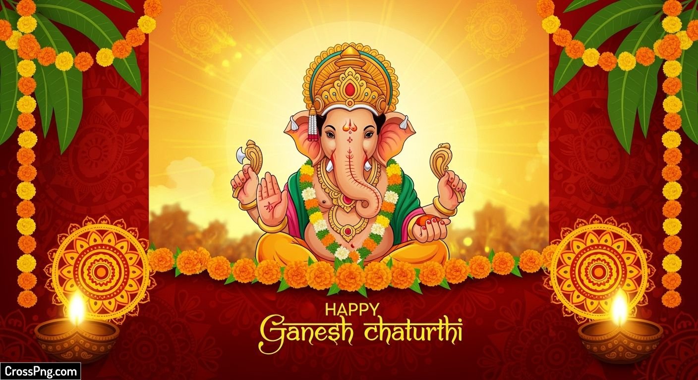 Ganesh chaturthi banner background image 2