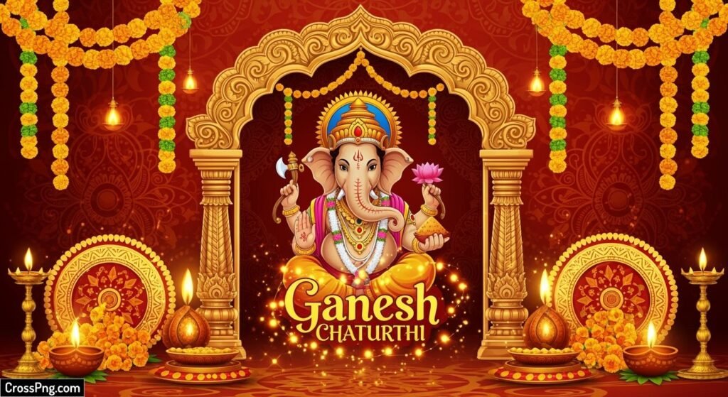 Ganesh chaturthi banner background image 3
