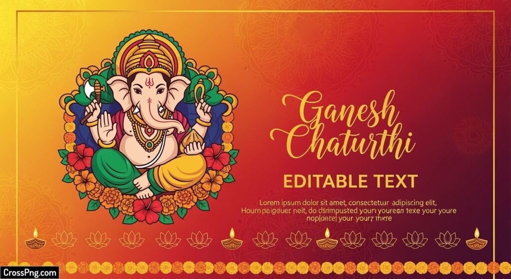 Ganesh chaturthi banner editing background image