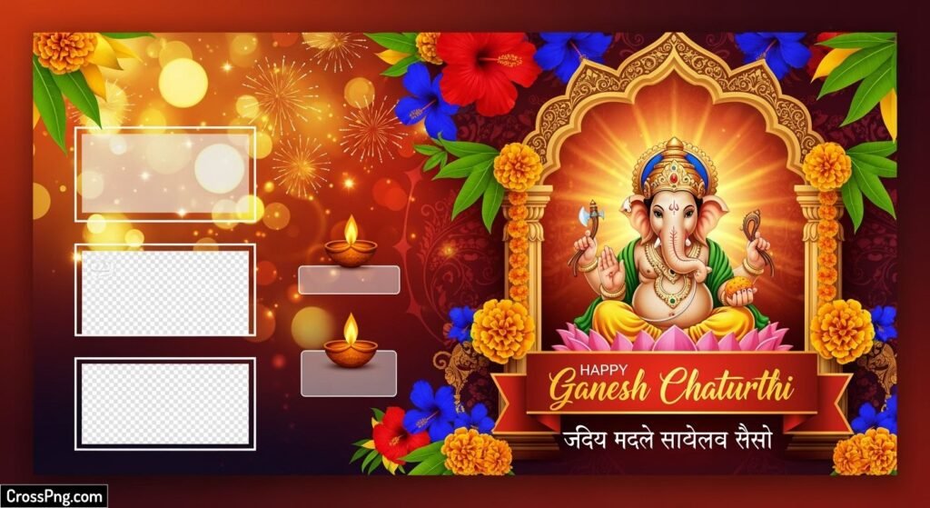 Ganesh chaturthi banner editing background image