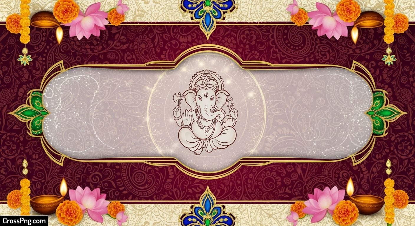 Ganesh chaturthi invitation card background image