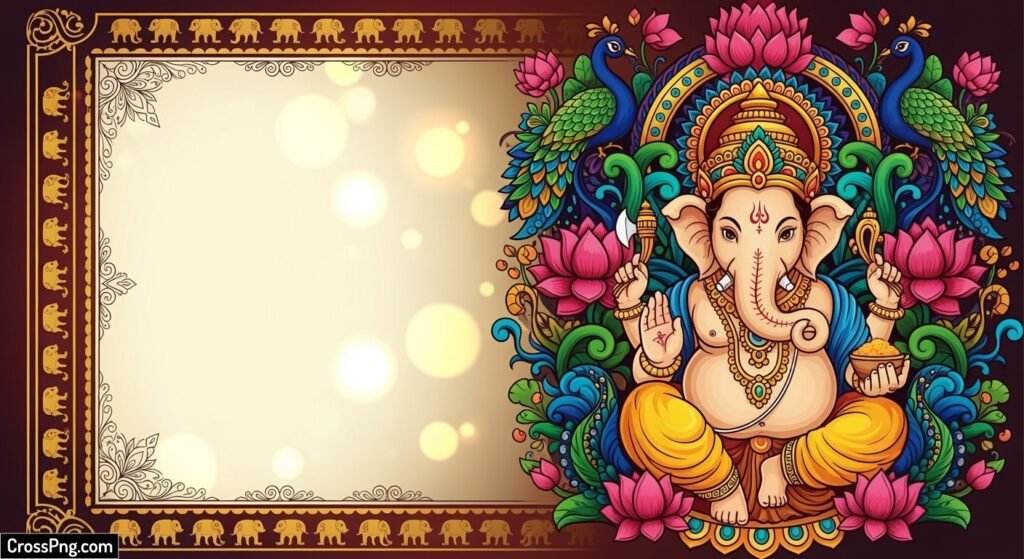 Ganesh chaturthi invitation card background image 2