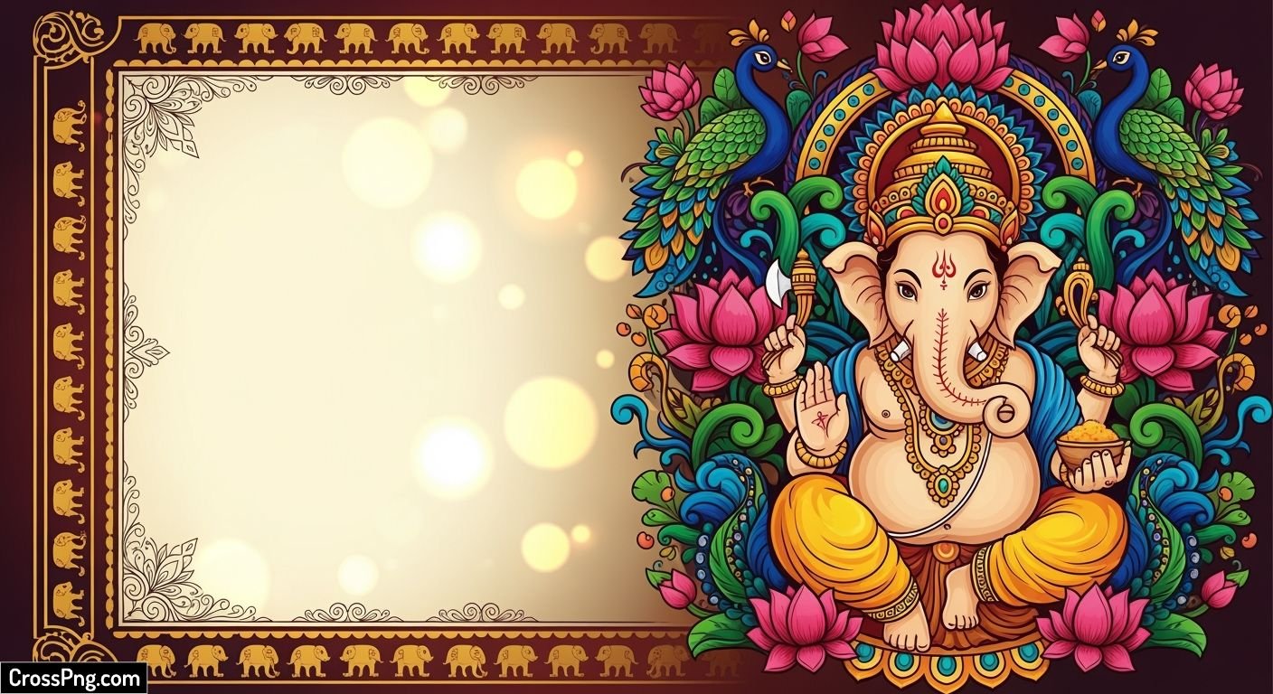 Ganesh chaturthi invitation card background image 2