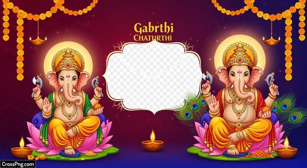 Ganesh chaturthi invitation card background image 3