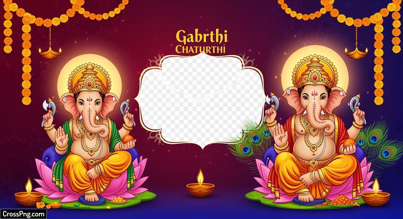 Ganesh chaturthi invitation card background image 3