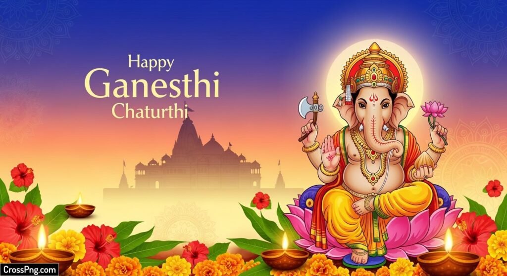 Ganesh chaturthi poster background image 2