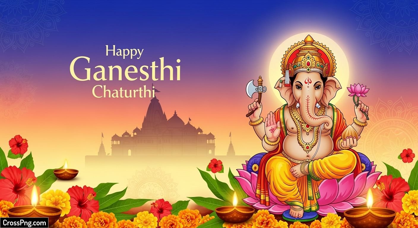Ganesh chaturthi poster background image 2