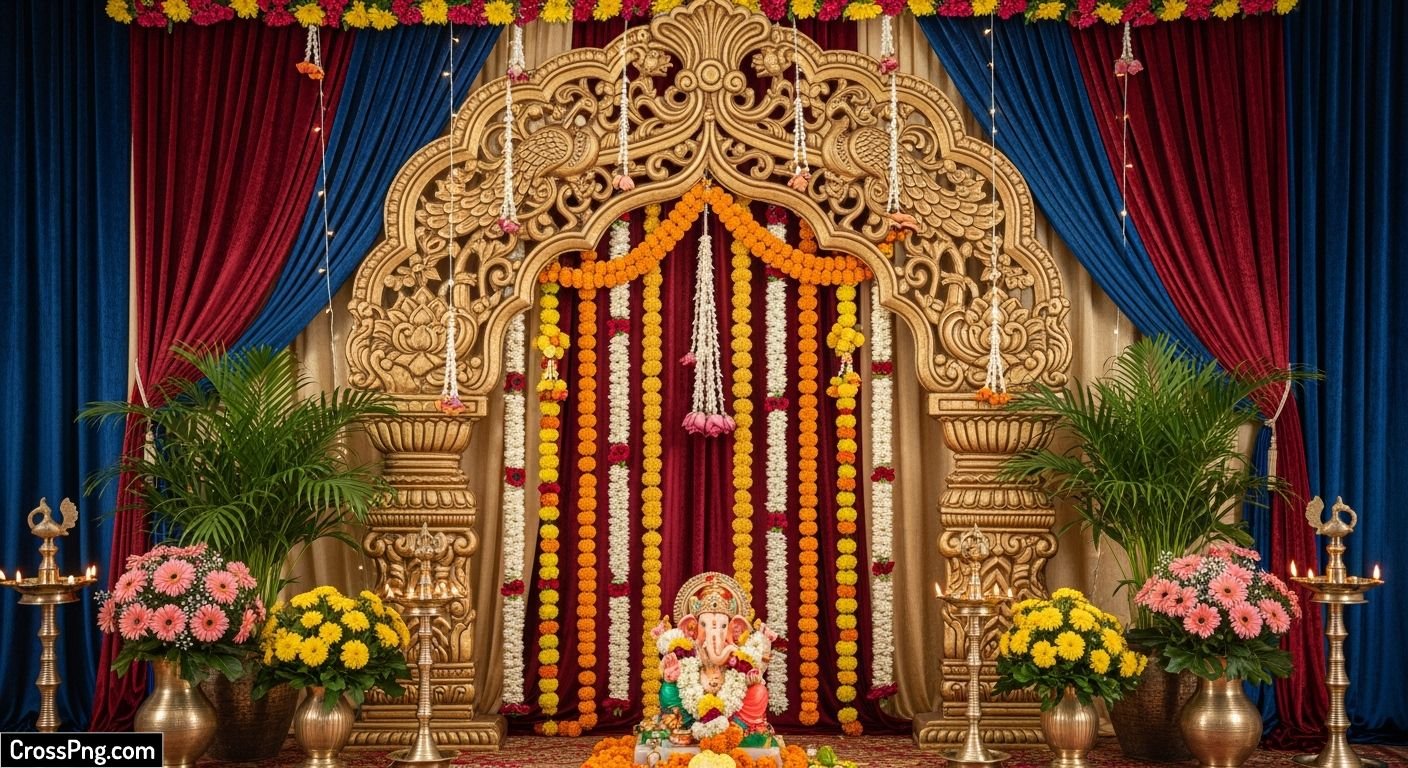 Ganesh ji background decoration image