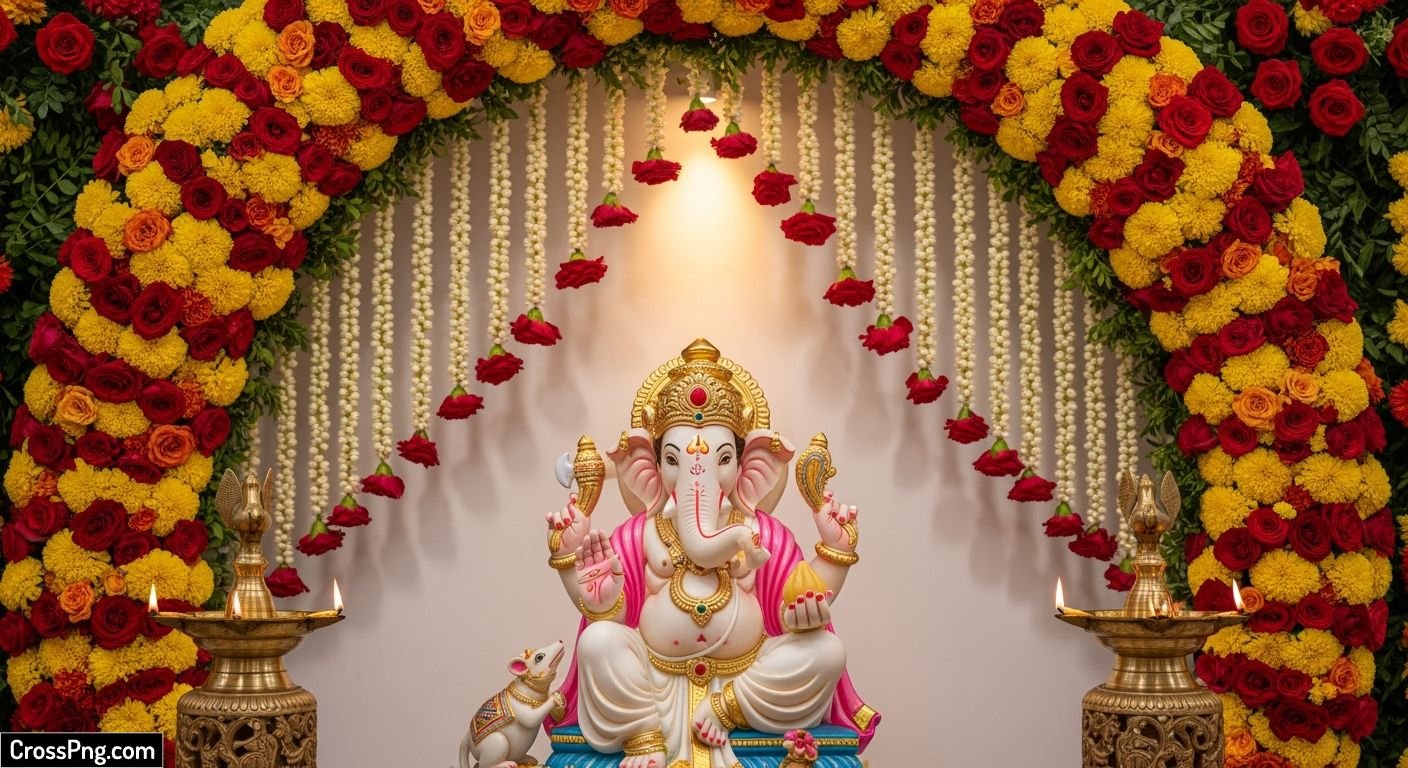 Ganesh murti background decoration image 2