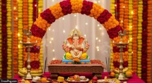 Ganesh murti background decoration image 3