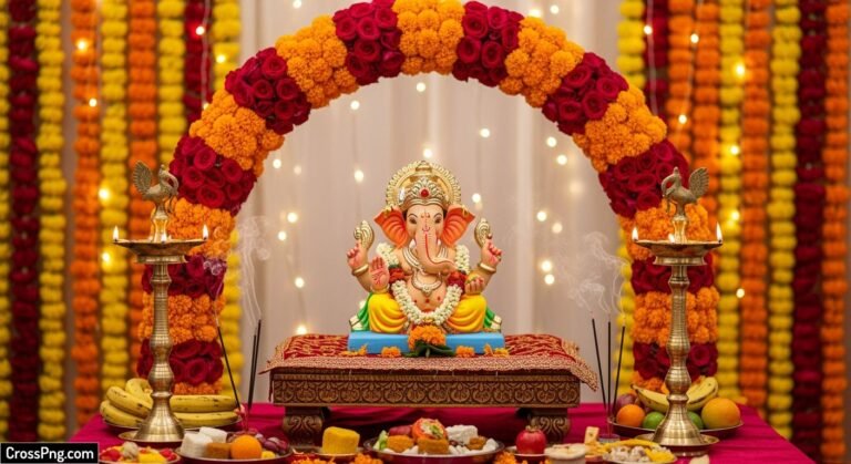 Ganesh murti background decoration image 3