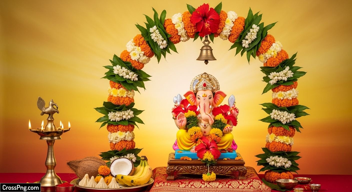 Ganesh puja background image