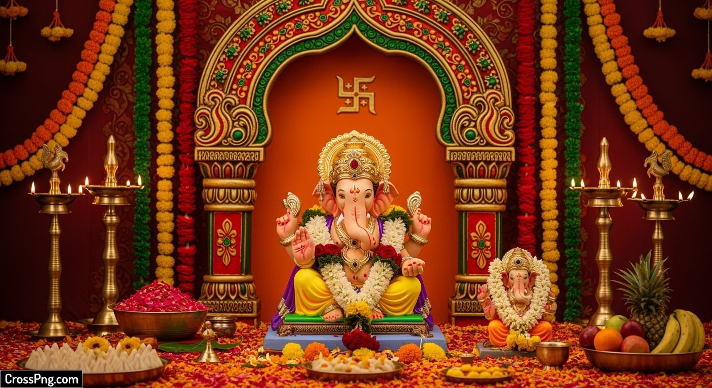 Ganesh puja background image