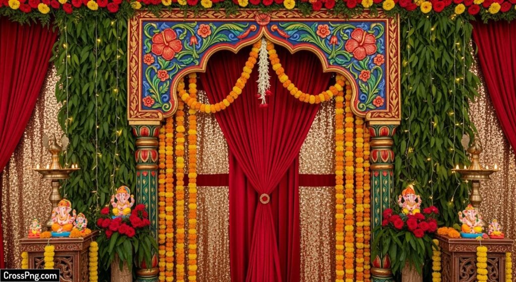 Ganpati background decoration images image 3