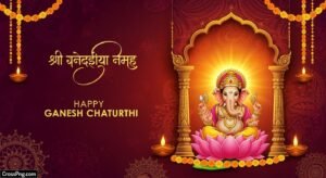 Ganpati banner background design hd image 3