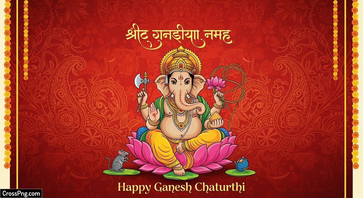 Ganpati banner background image 7