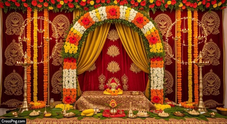 Ganpati bappa background decoration image 2