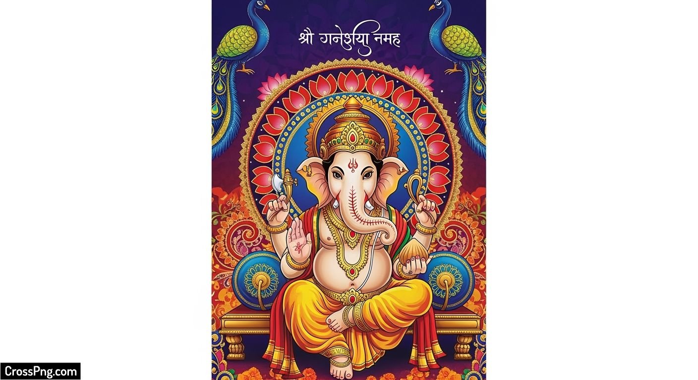 Ganpati decoration background banner image