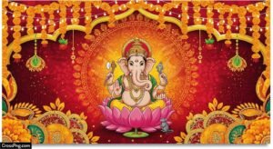 Ganpati decoration background banner image 2