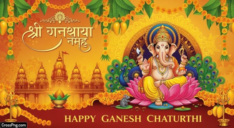 Ganpati decoration background banner image 3