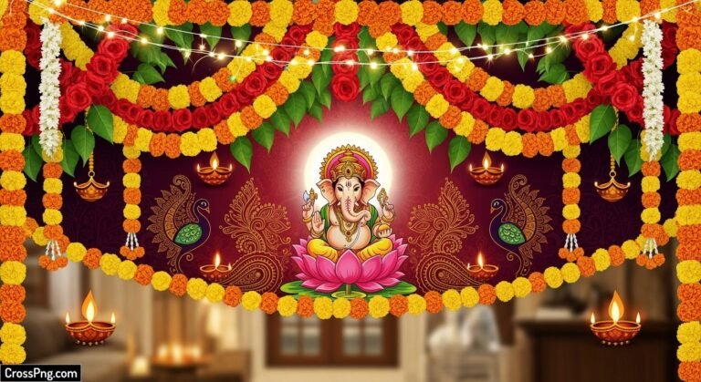 Ganpati decoration background banner image