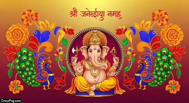 Ganpati decoration banner background image