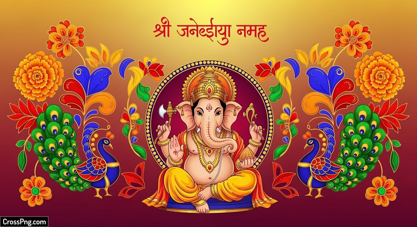 Ganpati decoration banner background image
